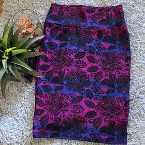 🖤Lularoe🤍 Cassie purple and blue bodycon skirt